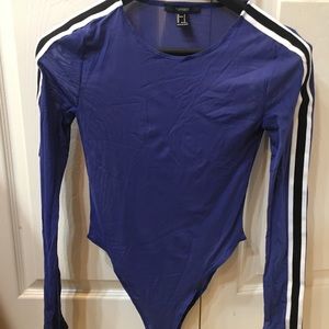 Sheer striped dance top